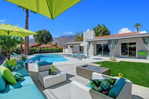 Terrace/patio - Camp Bella Vista. 
OFF SEASON MONTHLY SPECIAL OCTOBER 2025 APRIL, MAY &JUNE 2026 (Cathedral City)