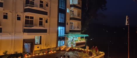 Front of property – evening/night