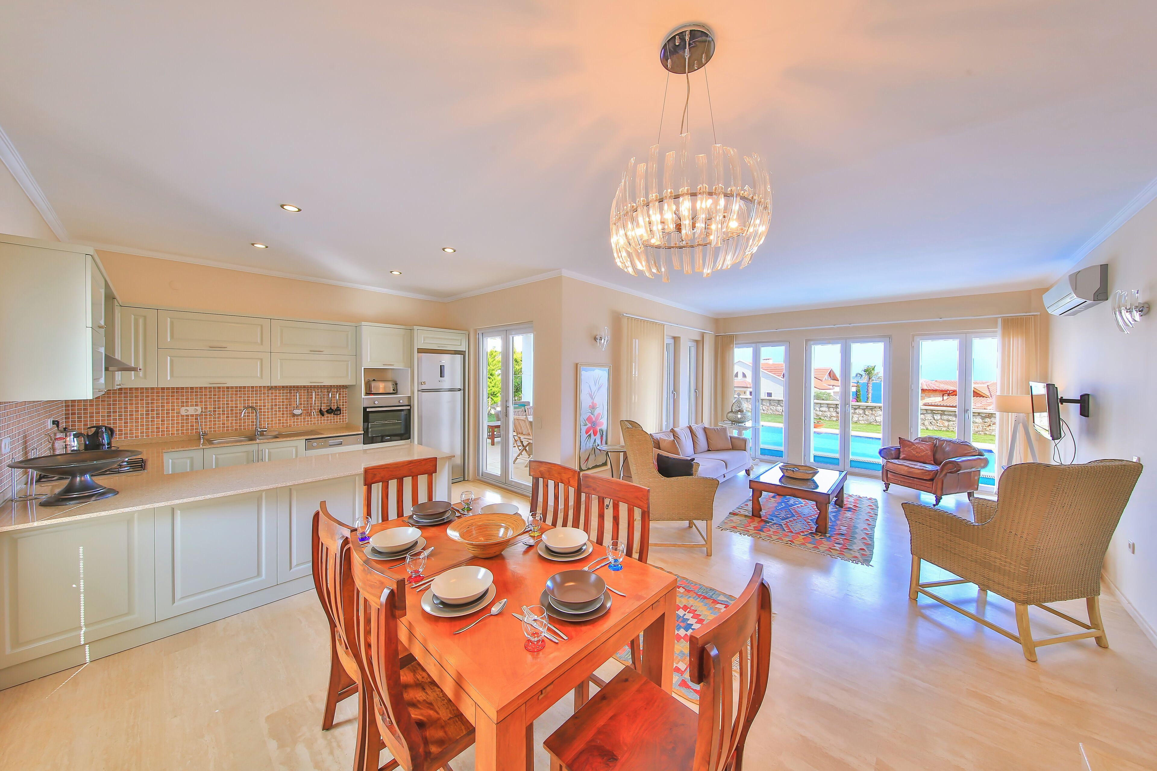 family villa, sea view | private kitchen