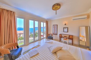 家庭别墅, 海景 | 高档床上用品、客房内保险箱、遮光窗帘、隔音