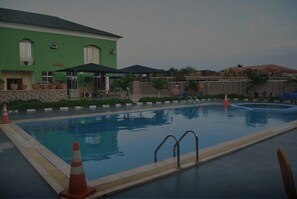 Indoor pool, outdoor pool, open 6:30 AM to 6:00 PM, free pool cabanas