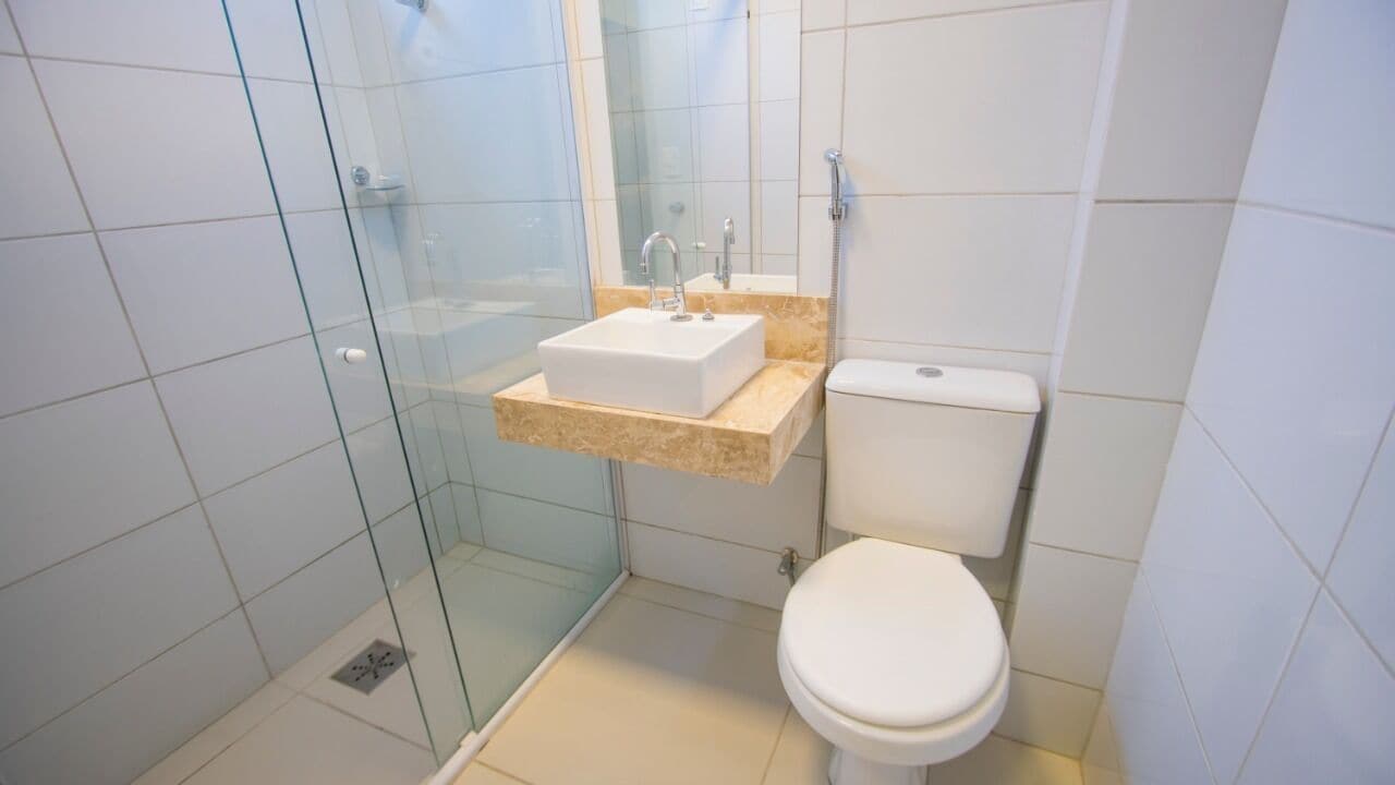 standard twin room, 2 single beds | bathroom | shower, towels, soap, toilet paper