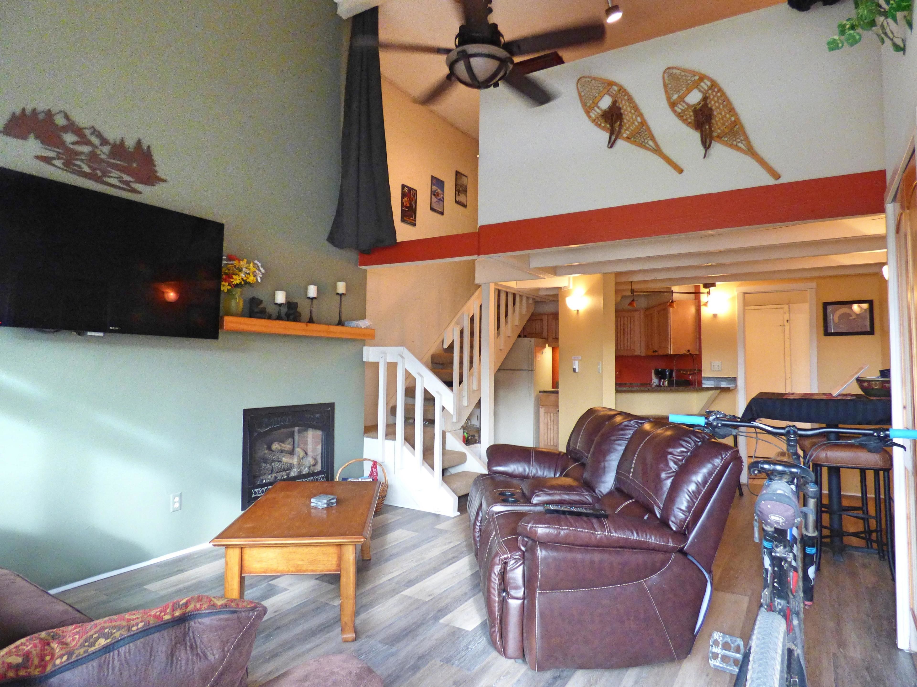 TV, fireplace, DVD player