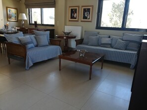 Een televisie, een open haard en een dvd-speler