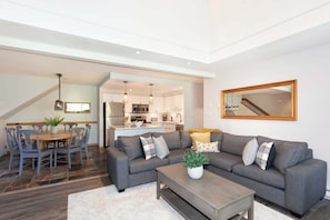 TV, fireplace, offices