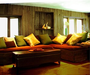 TV, fireplace, DVD player, stereo