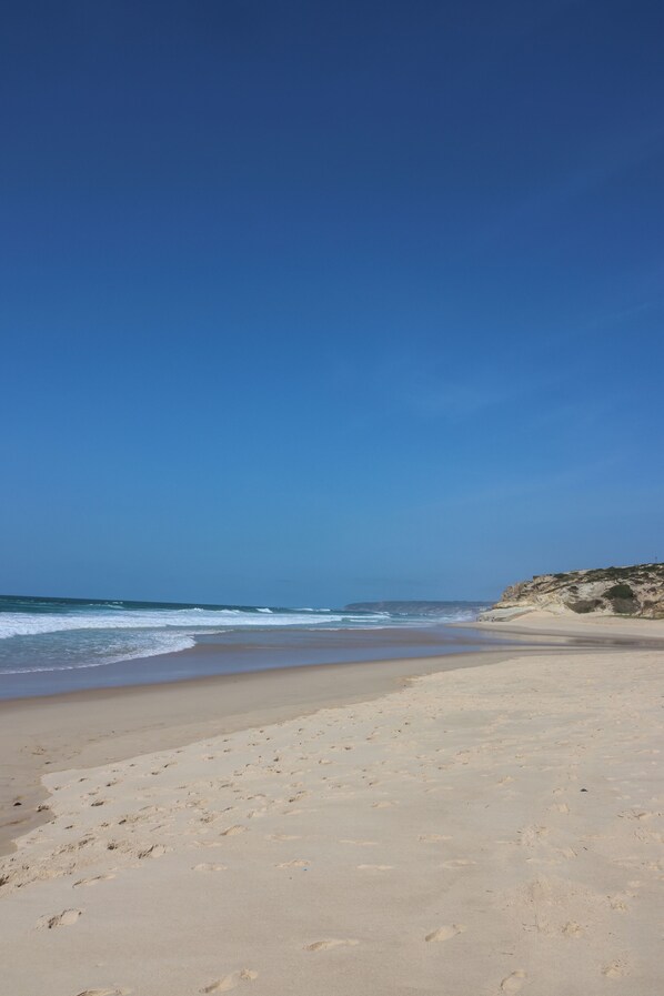 Beach nearby, sun loungers