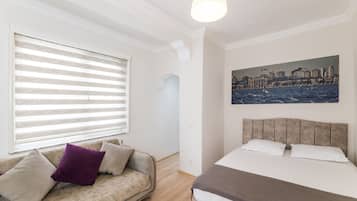 1 chambre, literie de qualité supérieure, décoration personnalisée