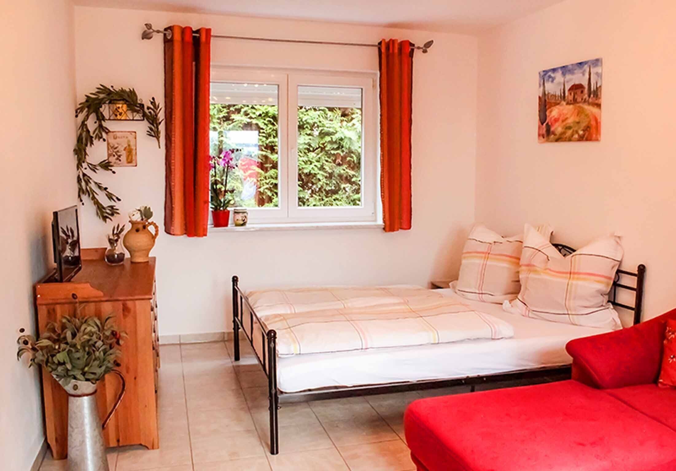 Villa Toskana - Ferienwohnung im italienischen Stil mit Terrasse-Schlafbereich