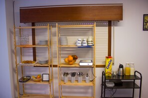 Free daily self-service breakfast