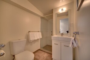 Apartment, 2 Schlafzimmer | Badezimmer | Dusche, kostenlose Toilettenartikel, Haartrockner, Handtücher