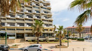 Front of property - 3BR Apt Steps from Sea W Parking (Herzliya)