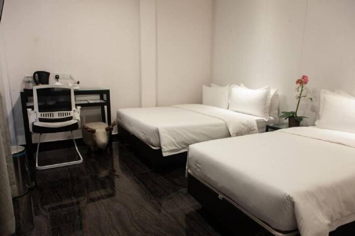 Premium bedding, desk, free WiFi, bed sheets