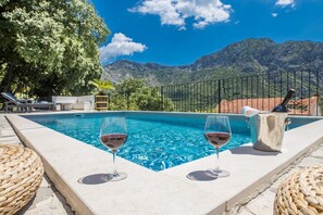 Outdoor pool, a heated pool