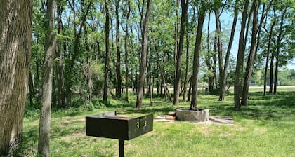 Wisconsin Dellsin mökki metsässä