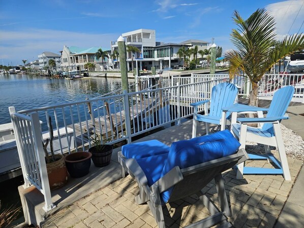 Property grounds - Waterfront-canal/w/Gulf view-pets welcome-private dock for a fee. (Hudson)