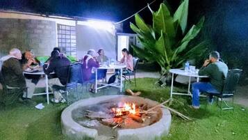 Outdoor banquet area
