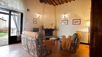 Télévision, cheminée