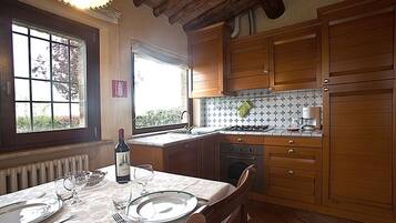 Fridge, oven, stovetop, dishwasher