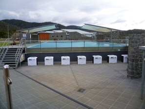 Outdoor pool, a heated pool