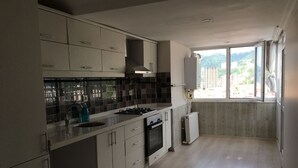 Panoramic Penthouse, 1 Queen Bed, Smoking, Sea View | Private kitchen | Full-size fridge, oven, cookware/dishes/utensils - Penthouse Rize (Rize)