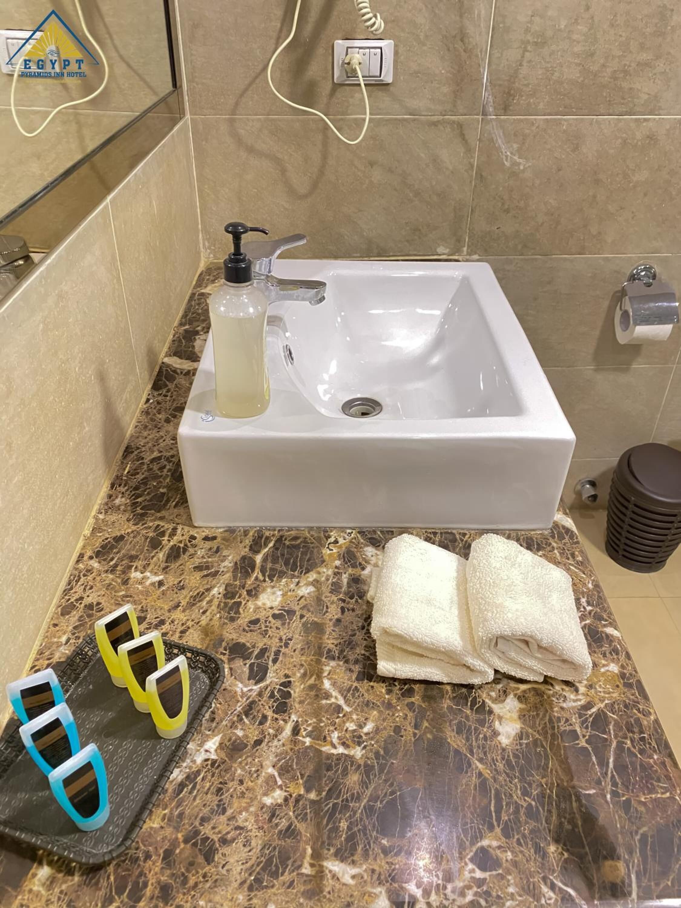 shower, free toiletries, slippers, bidet