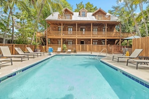 Outdoor pool, a heated pool - Orchid Bay Condo - Old Town Retreat -  Pool - Walk to Duval (Key West)