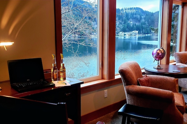 Not a bad view "working from home". Desk space and High Speed Internet!
