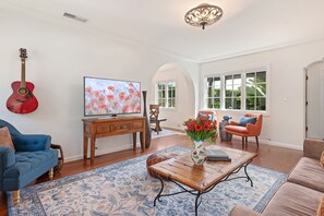 Smart TV, fireplace - Quintessential Spanish-Style Home With Enchanting Details! (Santa Barbara)
