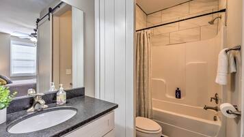 Hair dryer, towels