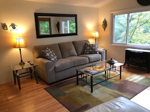 TV, fireplace - Mountain Chalet, Close to Downtown, Dog Friendly (Asheville)