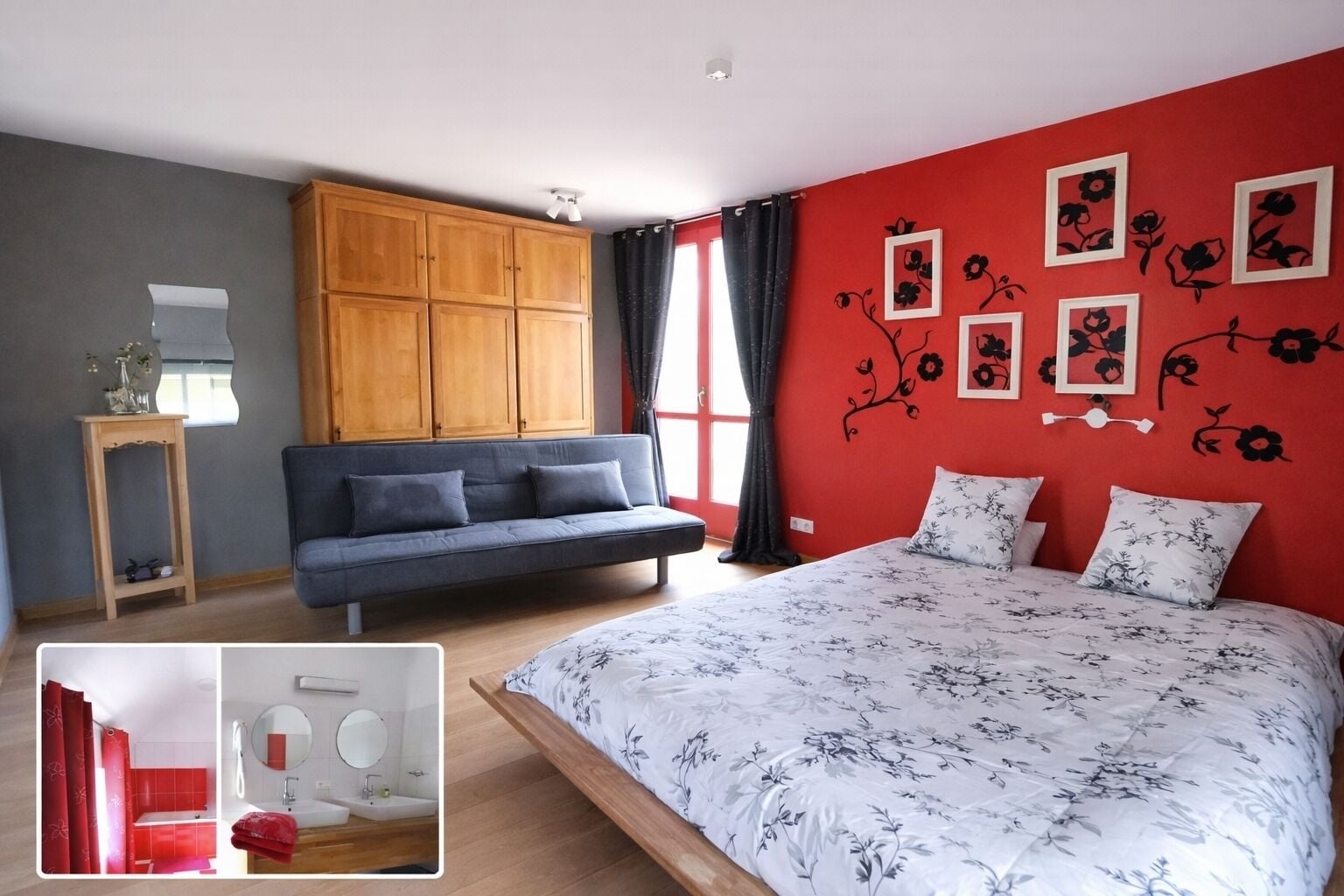 和風クワドラプルルーム エンスイート | 5 室のベッドルーム、客室ごとに異なる装飾、遮光カーテン、防音設備