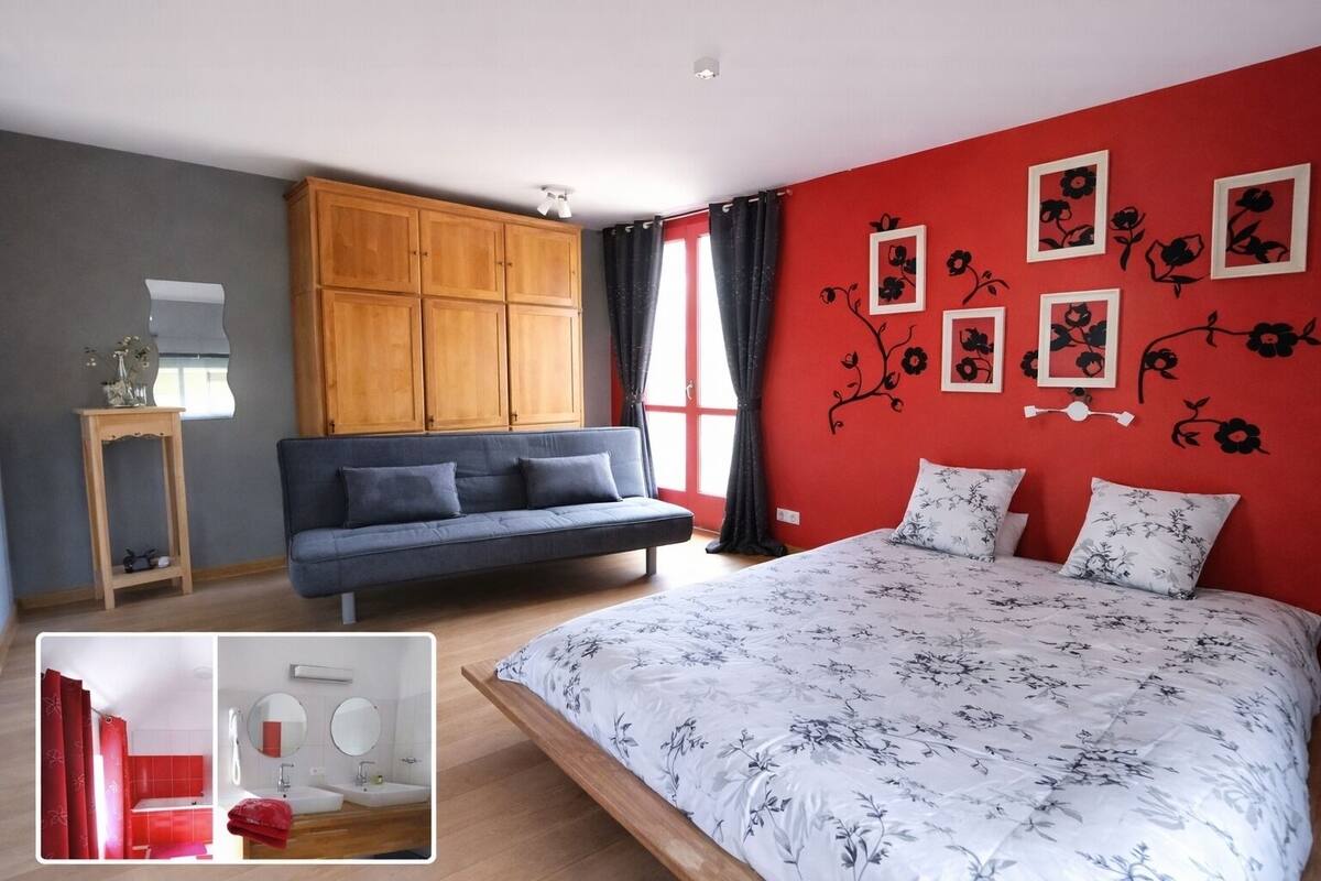 和風クワドラプルルーム エンスイート | 5 室のベッドルーム、客室ごとに異なる装飾、遮光カーテン、防音設備