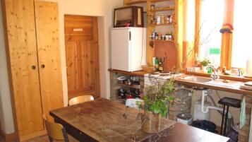 Fridge, oven, electric kettle