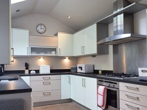 Dishwasher, high chair, cookware/dishes/utensils
