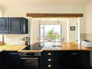 Dishwasher, high chair, cookware/dishes/utensils