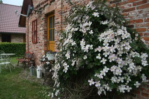 Terrace/patio - 4-room country house (3) with sauna and fireplace (86m²) - Ferienhof Landhäuser (Bastorf)