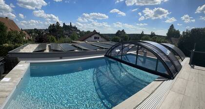 4 **** Ferienwohnung Schlossblick Sauna Pool Jakuzzi privat - 4-Sterne