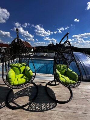 A heated pool