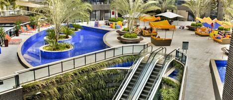 Innendørsbasseng og utendørsbasseng