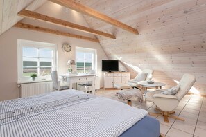 1 chambre, lit parapluie, Wi-Fi, draps fournis