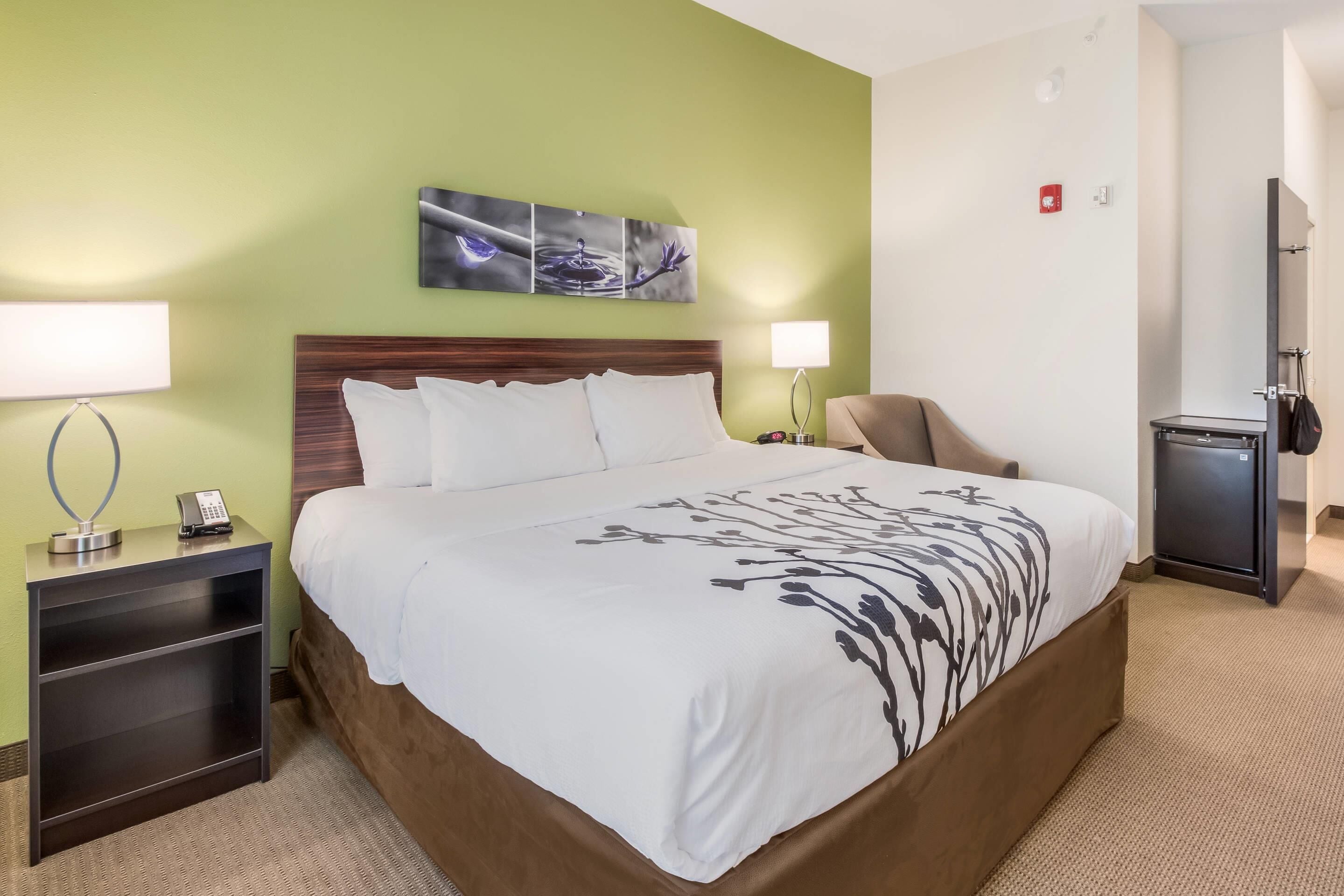 1 bedroom, desk, laptop workspace, blackout curtains