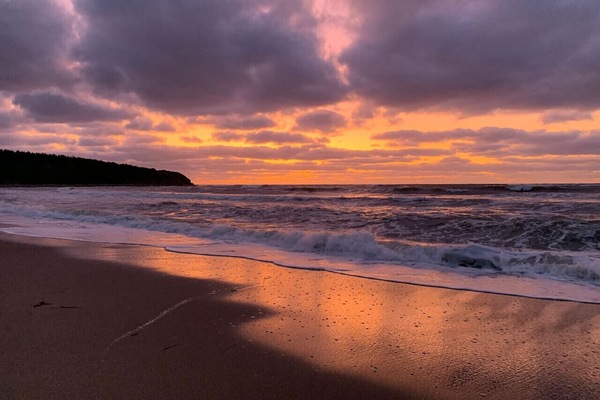 Sunset at Colindale Beach located on our property via our nature trail