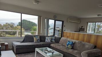 TV, DVD player, stereo