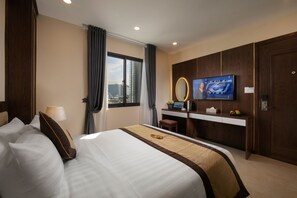 Superior-Doppelzimmer | Hochwertige Bettwaren, Minibar, Zimmersafe, Schreibtisch