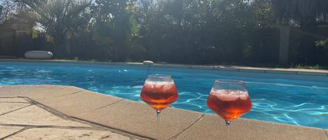 Outdoor pool, a heated pool