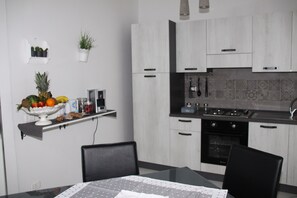 Microwave, coffee/tea maker, cookware/dishes/utensils