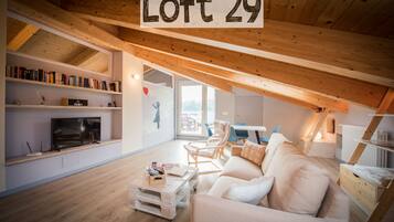 Télévision, lecteur de DVD, livres, chaîne hi-fi