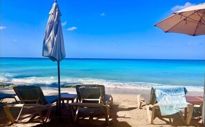 Sun-loungers, beach towels