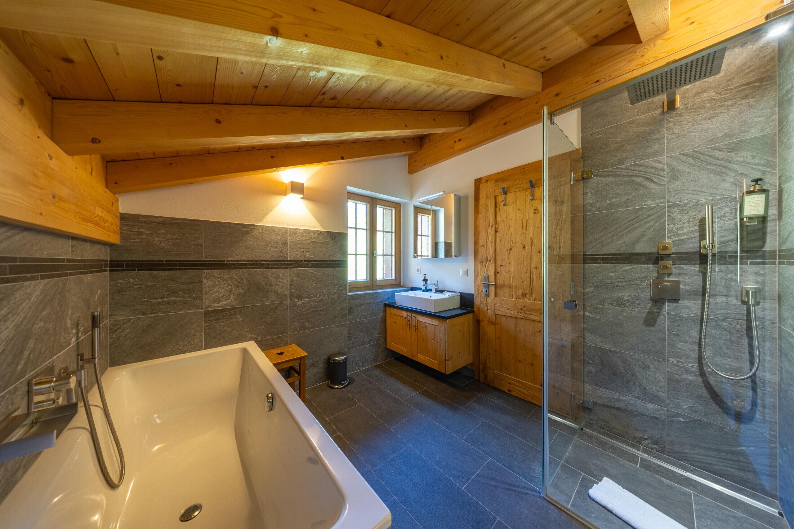 Bathtub, hair dryer
